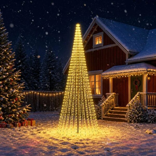 LED božićno drvce 385 cm 1148 LED lampica Topla bijela Željezo - 385 cm