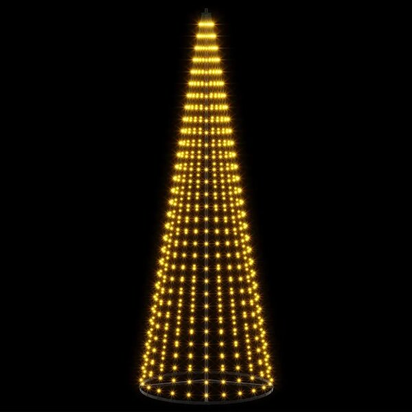 LED božićno drvce 285 cm 744 LED lampica Topla bijela Željezo - 285 cm
