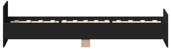 Okvir kreveta crni 75 x 190 cm mali od konstruiranog drva - Crna / 75 x 190 cm