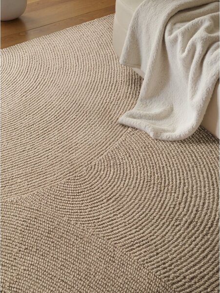 Bež ručno rađen vunen tepih 200x300 cm Calmio – Hanse Home