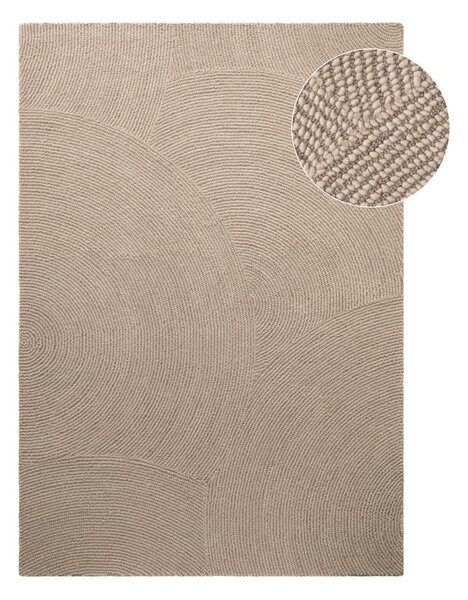Bež ručno rađen vunen tepih 200x300 cm Calmio – Hanse Home
