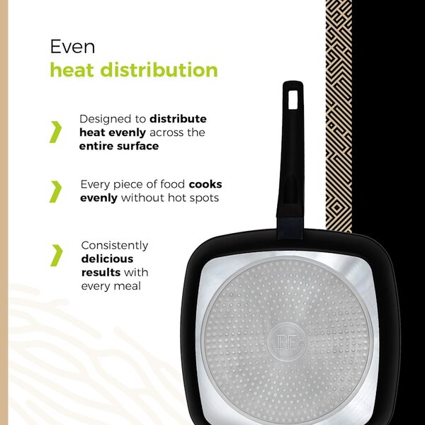 BE Living Grill tava Delight Black 28 cm