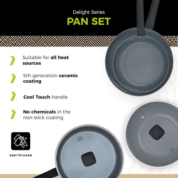BE Living Set 4 tave Delight Black