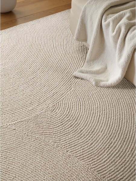 Ručno rađen vunen tepih u svijetloj prirodnoj boji 160x230 cm Calmio – Hanse Home