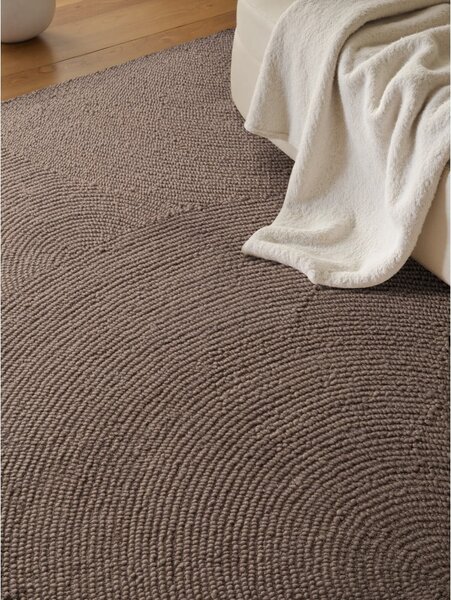 Smeđe-sivi ručno rađen vunen tepih 200x300 cm Calmio – Hanse Home