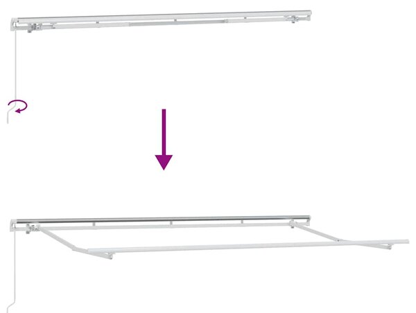 Skrovita tenda Smeđa 400 x 200 cm tkanina - Smeđa / 400 x 200 cm
