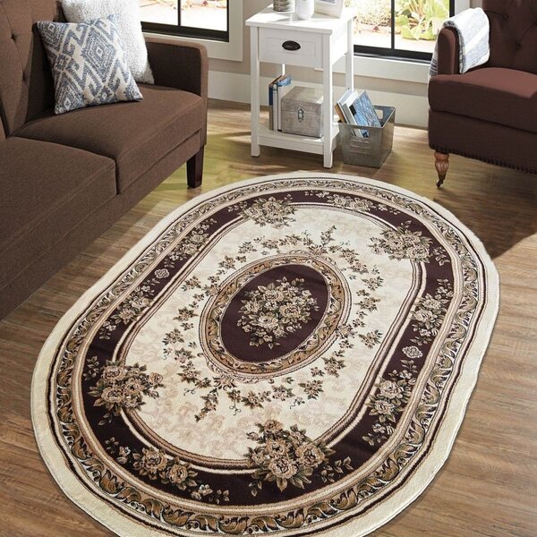 Ekskluzivni ovalni tepih u smeđoj boji Širina: 200 cm | Duljina: 300 cm