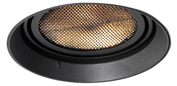 Moderna ugradbena reflektorska svjetiljka crna GU10 AR111 okrugla bez okvira - Oneon Honey