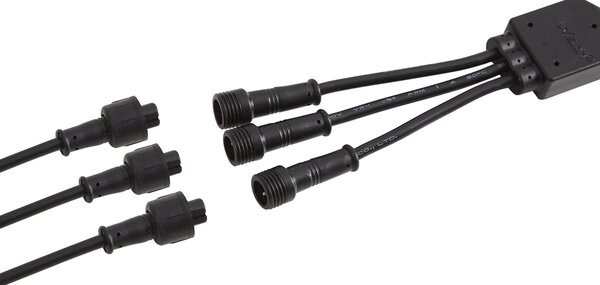 Set od 3 moderne vrtne svjetiljke s šiljkom crne boje, uključujući LED IP44 - Garly Ball