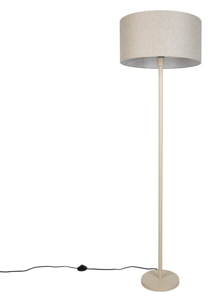 Japandi vloerlamp beige met kap lichtbruin 50cm - Simplo