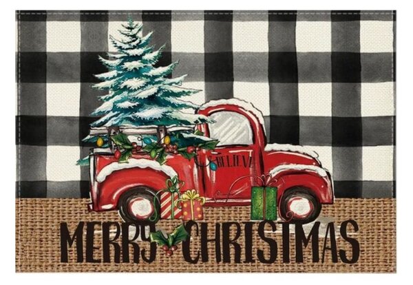 Božićni stolnjak MERRY CHRISTMAS 30x45 cm, bijeli