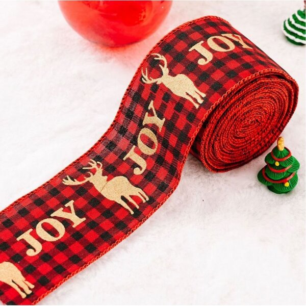 Božićna traka JOY 5 cm x 5 m, crvena