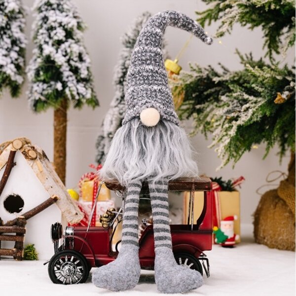 Božićni patuljak SNOWY 34,5 cm, sivi