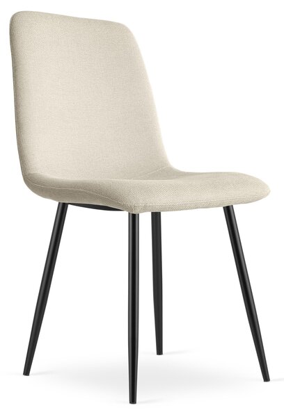 Blagovaonski set 1 + 4, stol CITY 110x75 cm hrast artisan + krem stolica RIFT s crnim nogama