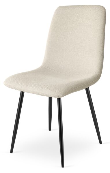 Blagovaonski set 1 + 4, stol CITY 110x75 cm hrast artisan + krem stolica RIFT s crnim nogama