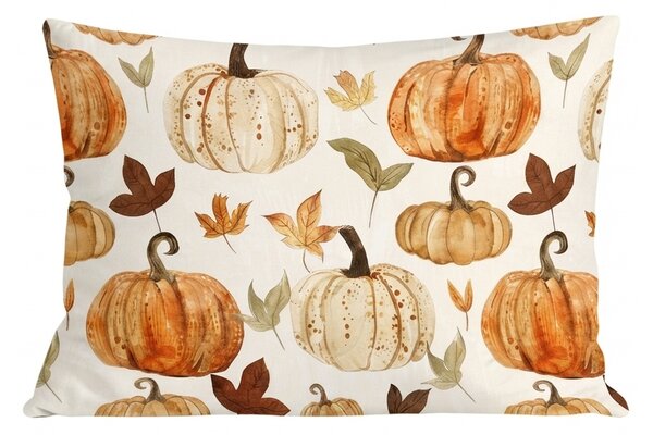 Flanelska jastučnica PUMPKINS & STRIPES 50x70 cm, šarena
