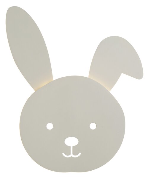 Dječja zidna svjetiljka bež, uključujući LED s mogućnošću prigušivanja u 3 koraka - Benny the Bunny