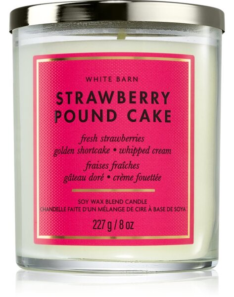 Bath & Body Works Strawberry Pound Cake mirisna svijeća 227 g