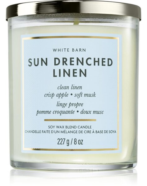 Bath & Body Works Sun Drenched Linen mirisna svijeća 227 g