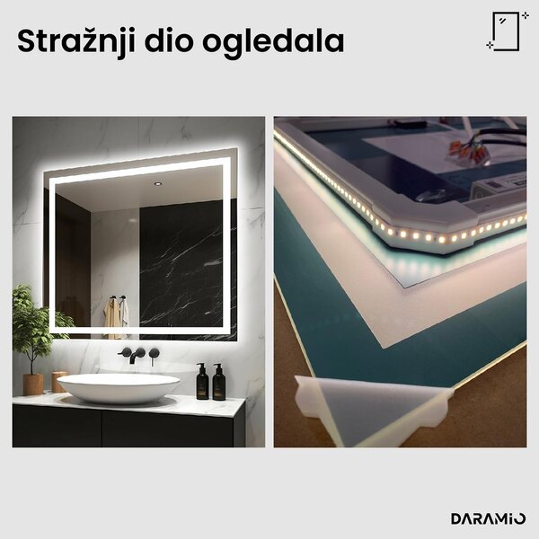 Netipično ogledalo s LED rasvjetom G7