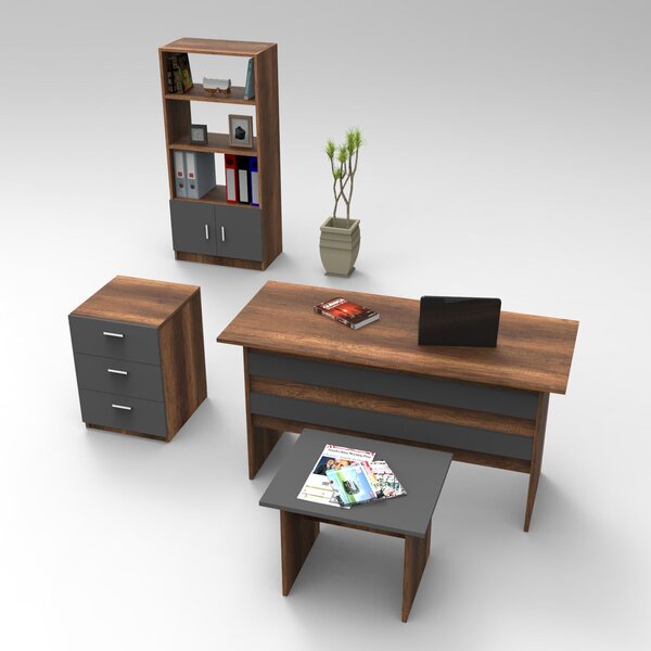 Zondo.hr Uredski set Vincent 11 (orah + antracit). Akcija -30%. 1072642