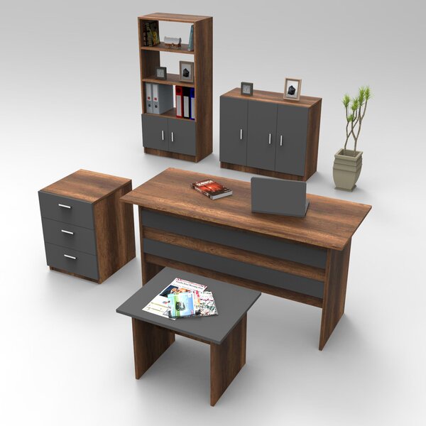 Zondo.hr Uredski set Vincent 14 (orah + antracit). Akcija -31%. 1072646