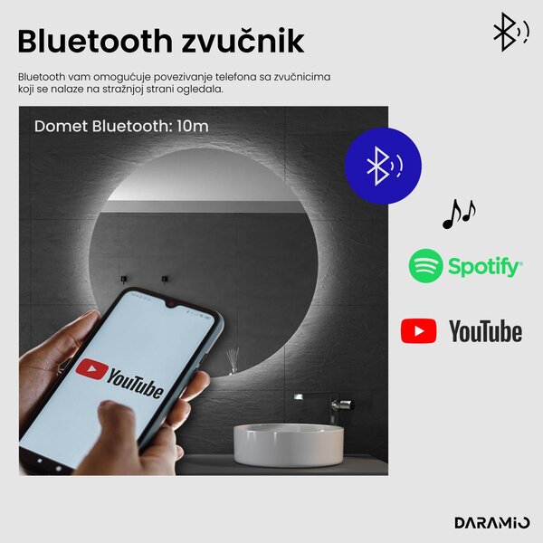 Netipično ogledalo s LED rasvjetom G7