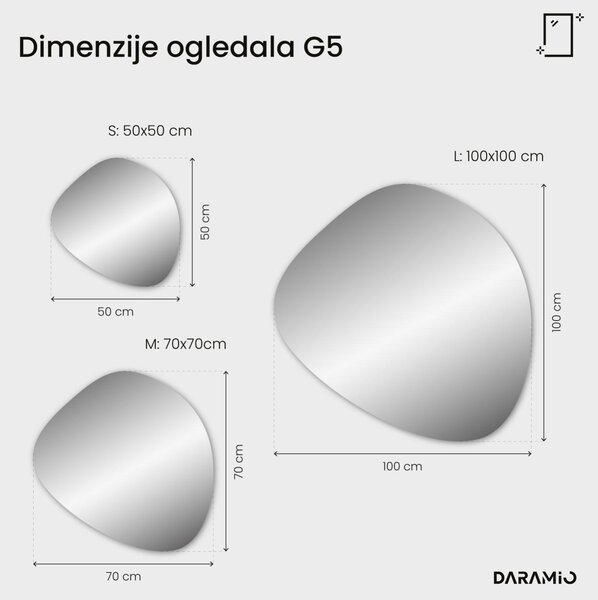 Netipično ogledalo s LED rasvjetom G5