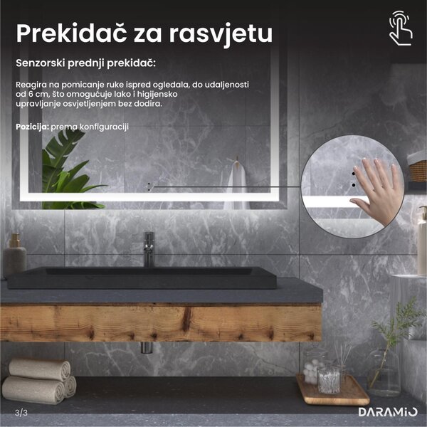 Ogledalo s LED rasvjetom F2