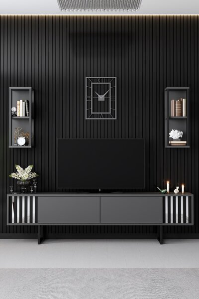 Set za dnevni boravak Chromatic (antracit + crna)