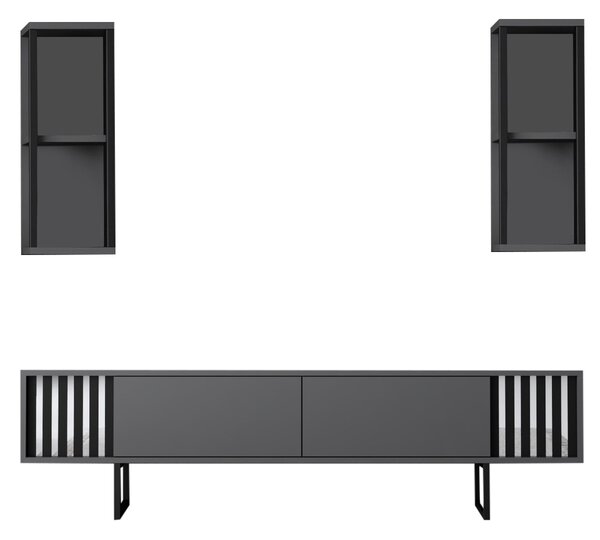 Set za dnevni boravak Chromatic (antracit + crna)