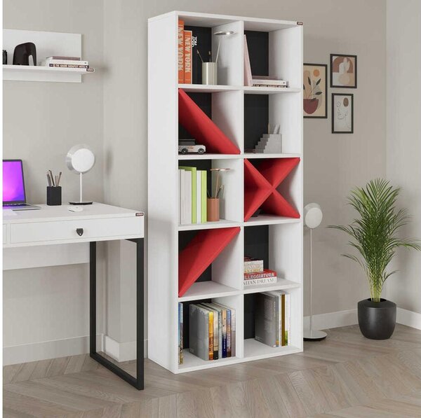 Zondo.hr Regal Kaida 6 (bijela + crvena). Akcija -30%. 1109406