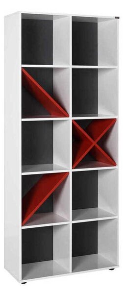 Zondo.hr Regal Kaida 6 (bijela + crvena). Akcija -30%. 1109406