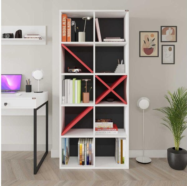 Zondo.hr Regal Kaida 6 (bijela + crvena). Akcija -30%. 1109406