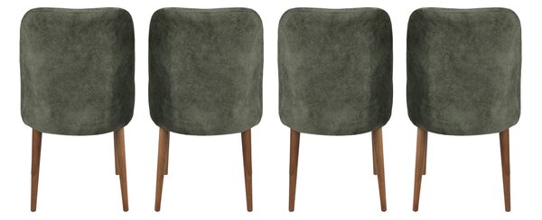 Zondo.hr Set stolica (4 kom.) Dafne (orah + tamnozelena). Akcija -30%. 1073156