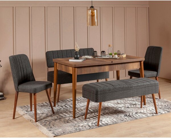 Zondo.hr Blagovaonski set Vlasta 2 (orah + antracit) (za 6 osoba). Akcija -30%. 1073079