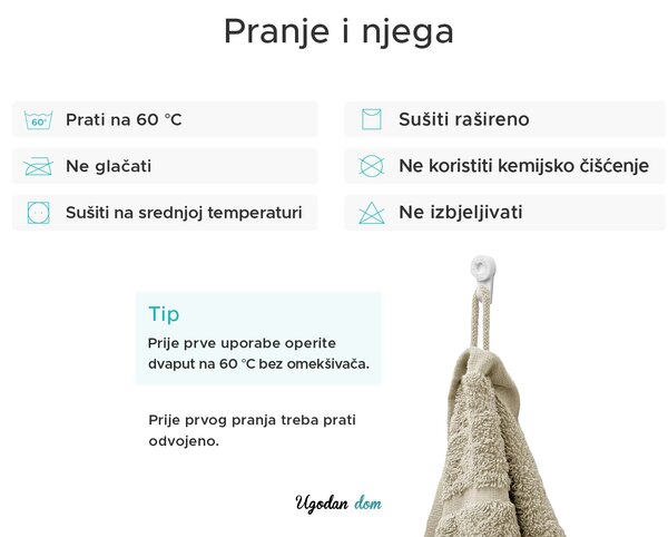 Ručnik Comfort Maxi 100x200 cm smeđa, 100% pamuk