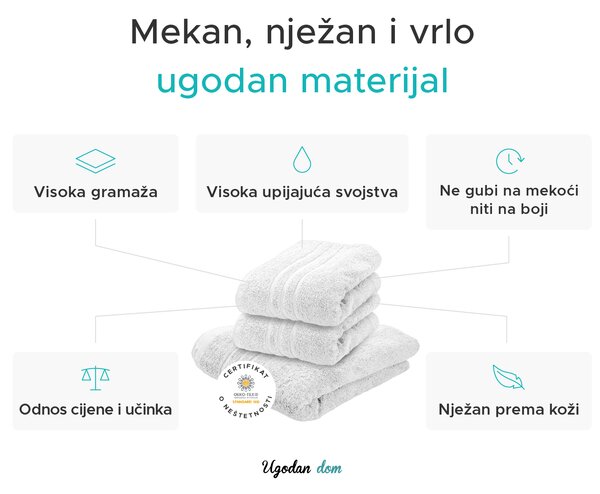 Ručnik Classic 70 x 140 cm krem, 100% pamuk