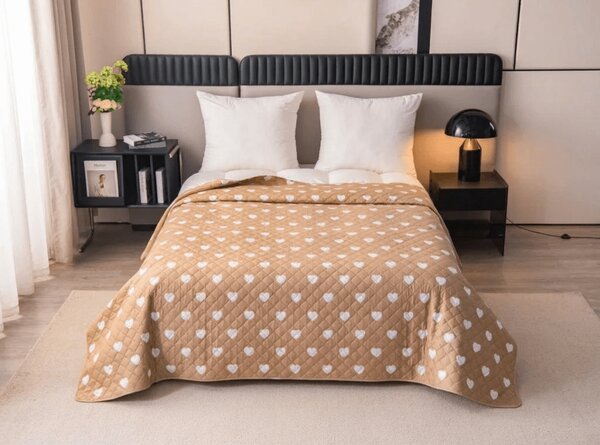 Prekrivač za krevet CARAMHEART, smeđi Dimenzije: 170 x 210 cm