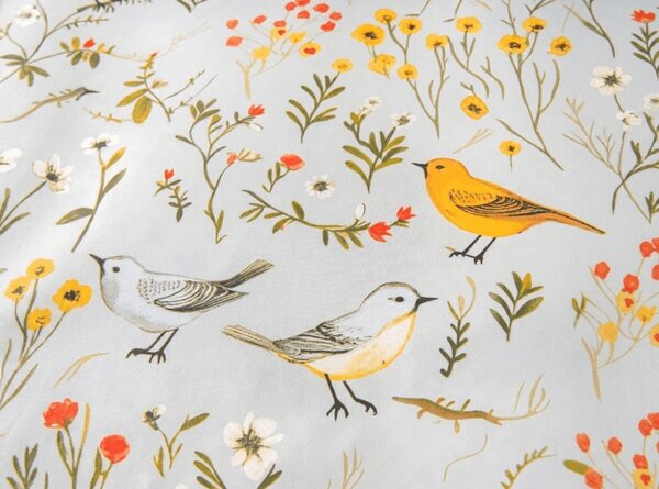 Posteljina od mikrovlakana SPRING BIRDS šarena Dimenzije posteljine: 70 x 90 cm | 140 x 200 cm