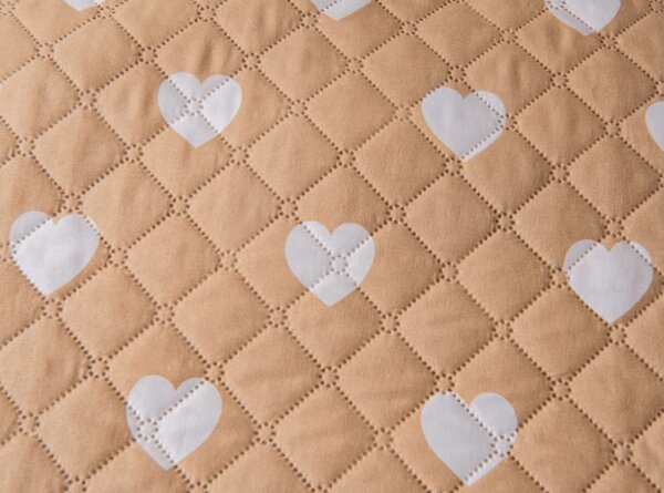 Prekrivač za krevet CARAMHEART, smeđi Dimenzije: 170 x 210 cm
