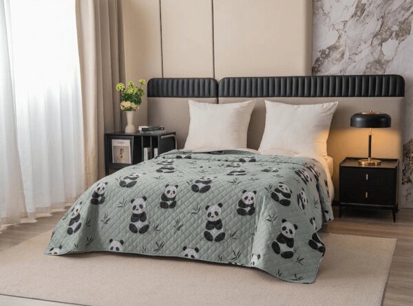Prekrivač za krevet PANDA RELAX zeleni Dimenzije: 220 x 240 cm