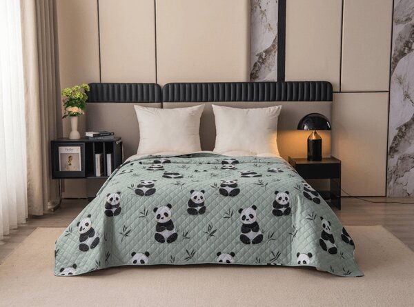 Prekrivač za krevet PANDA RELAX zeleni Dimenzije: 220 x 240 cm