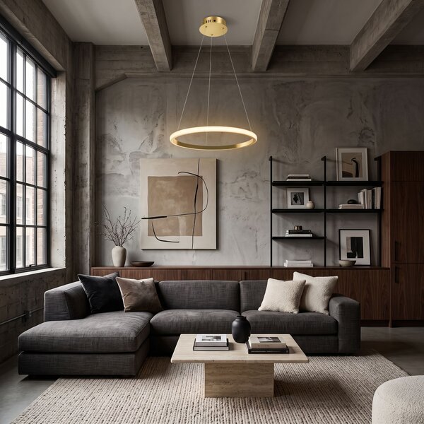Lampa wisząca LHJ001-CP 40 cm GOLD