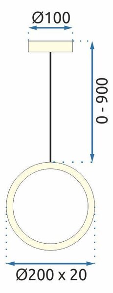 Viseća LED lampa G112-CP Gold
