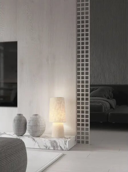 NEBIA Stolna svjetiljka Grlo E27 1x12 W IP20 Bijela NL9061149