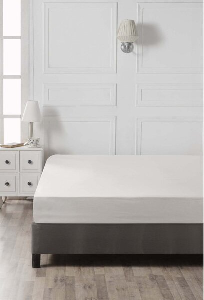 Bijela pamučna plahta s gumom 140x200 cm – Mijolnir
