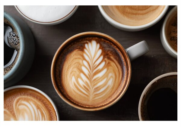Slika umjetnost kave s lattéom