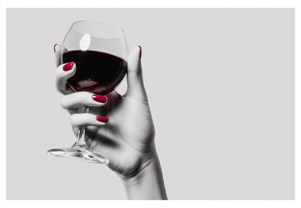 Slika elegancija crnog vina