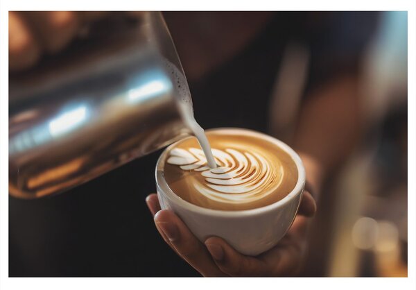Slika latte art u šalici